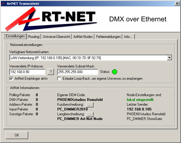 PC Dimmer Config