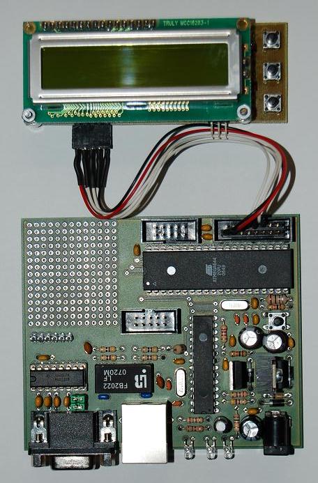 ETH_M32_EX Leiterplatte mit LC Display