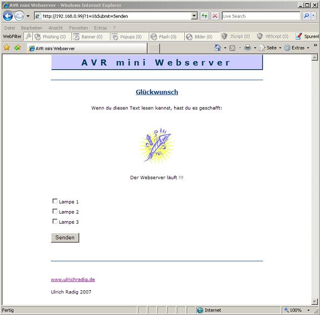 Webseite vom ETH M32 EX