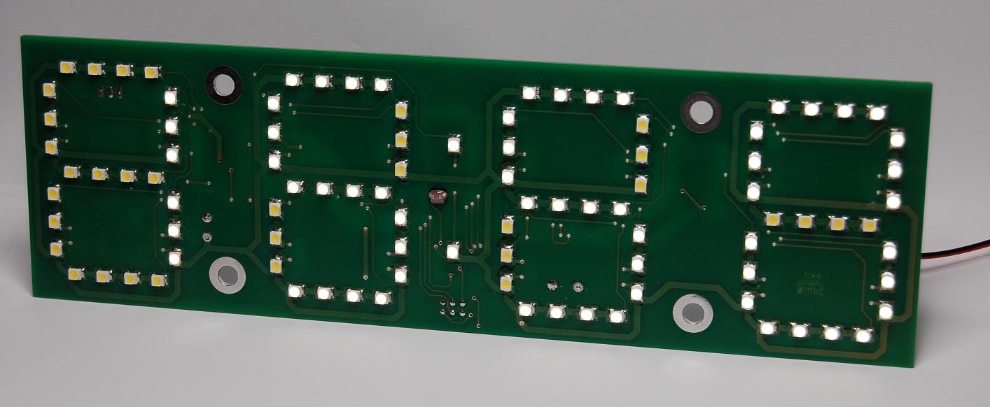 Platinenfront von der 6cm AVR LED UHR