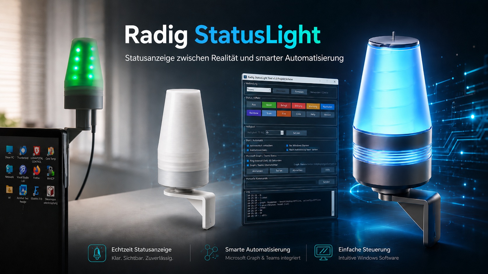 Radig StatusLight &ndash; USB-Statusanzeige mit XIAO ESP32S3